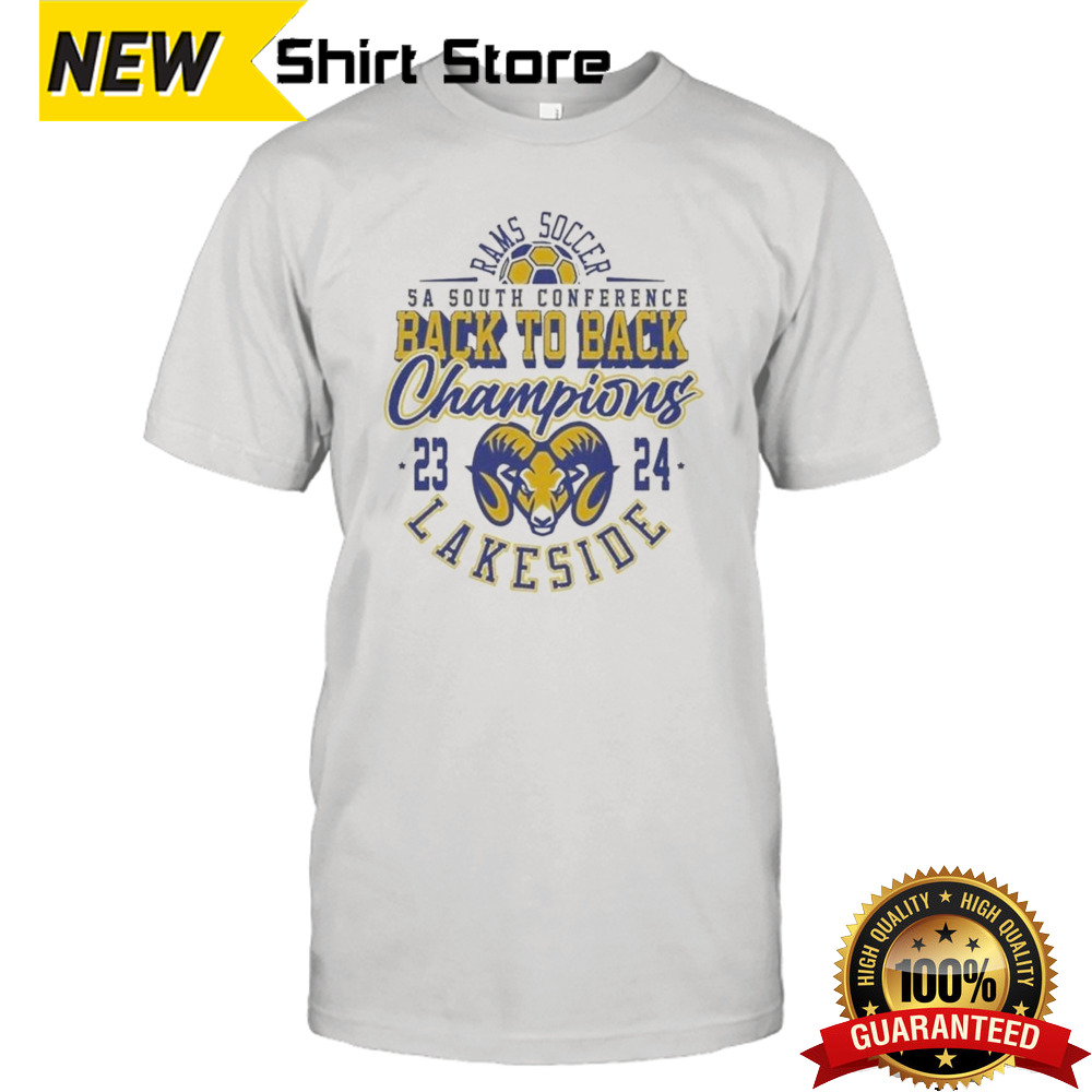 Ram Soccer 5A South Conference Back To Back Champions 2023 2024 Lakeside Shirt