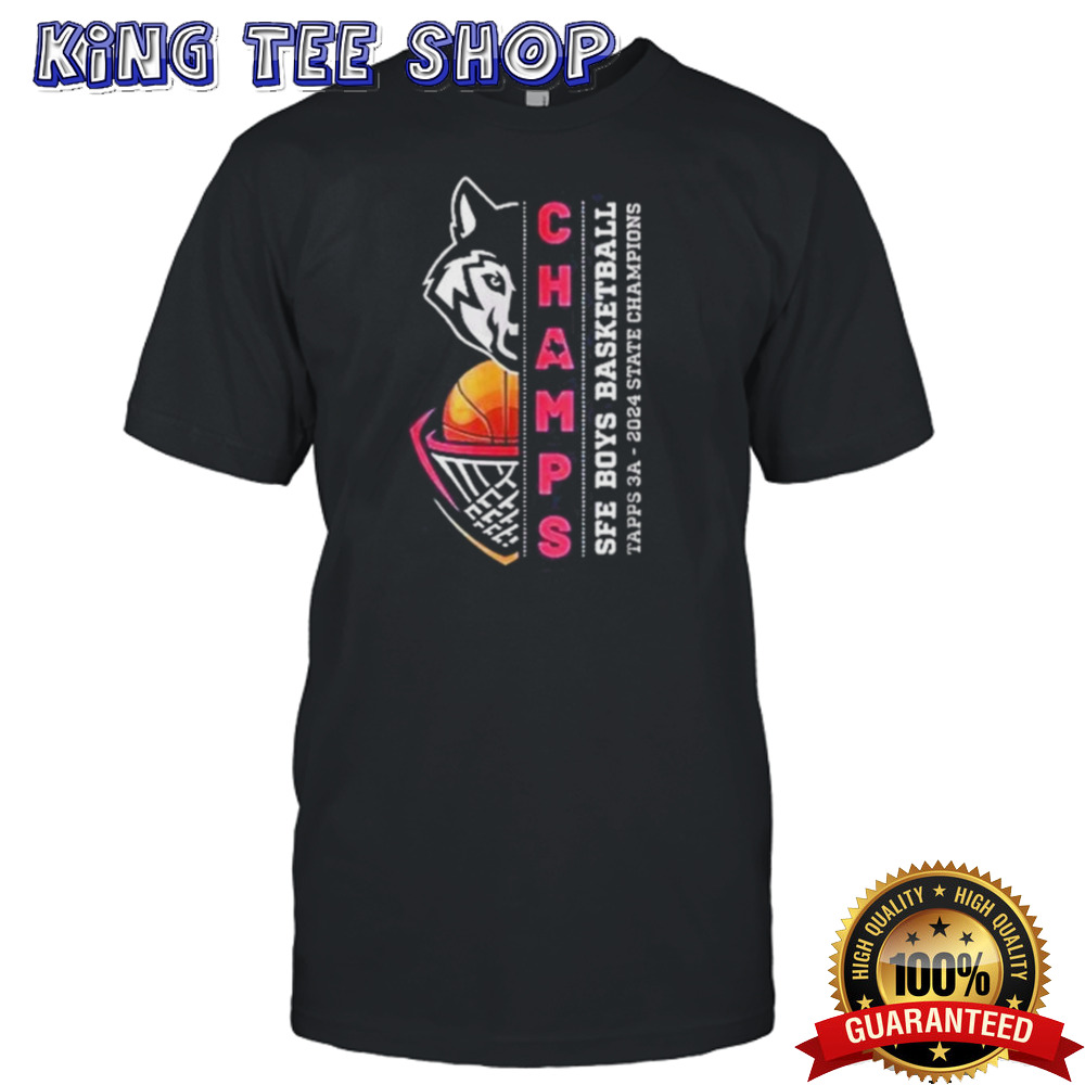 St. Francis Varsity Boys Basketball Tapps 3A 2024 State Champions shirt
