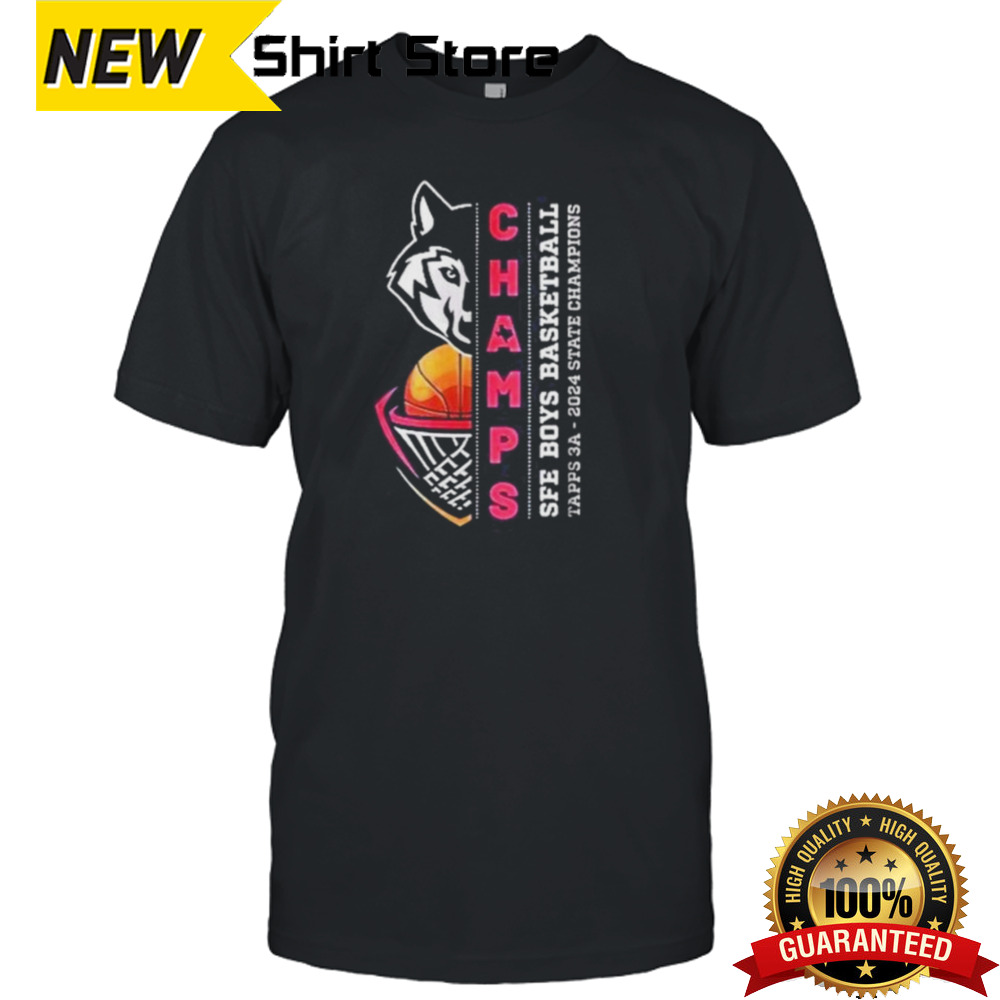 St. Francis Varsity Boys Basketball Tapps 3A 2024 State Champions shirt