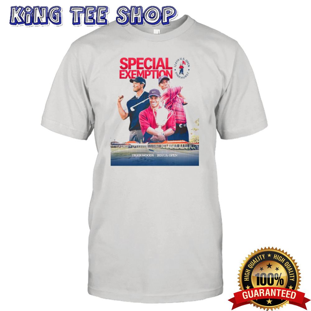 Tiger Woods 2024 US Open Special Exemption shirt