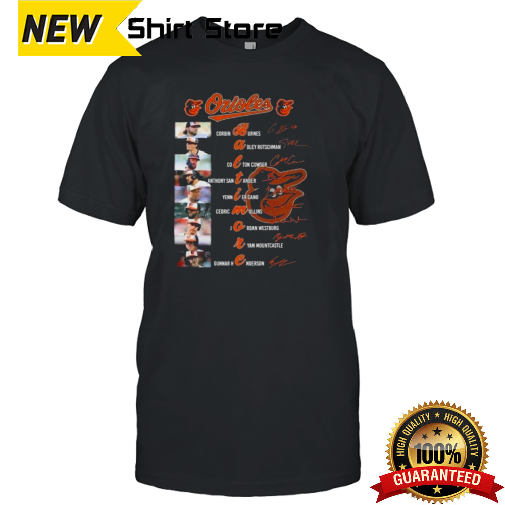 Baltimore Orioles Baseball Team All Stars Line Up 2024 Signatures shirt