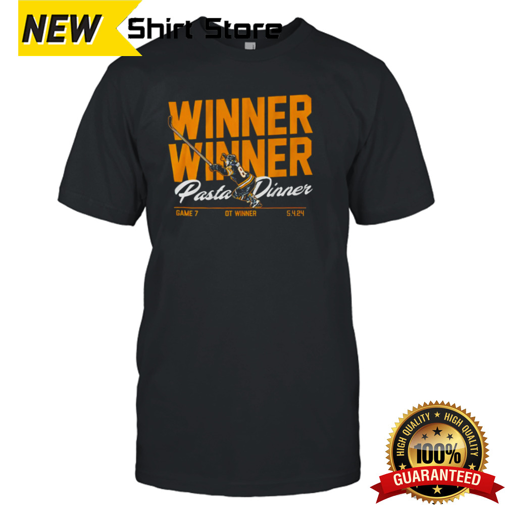 David Pastrnak Boston Bruins winner winner pasta dinner shirt