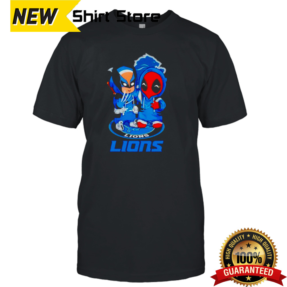 Detroit Lions Marvel Wolverine and Deadpool True friends shirt