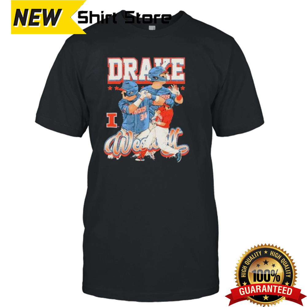 Drake Westcott Illinois Fighting Illini Player Collage shirt