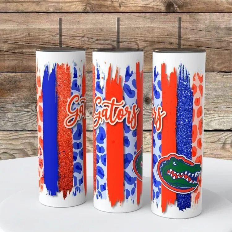 Florida Gators Brush Strokes Tumbler 20 Ounce Insulated Coffee Cup