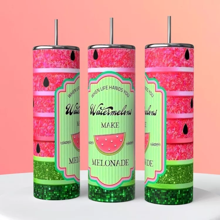 Handed Watermelon Make Melonade 20 Ounce Sublimated Tumbler Insulated Coffee Cup