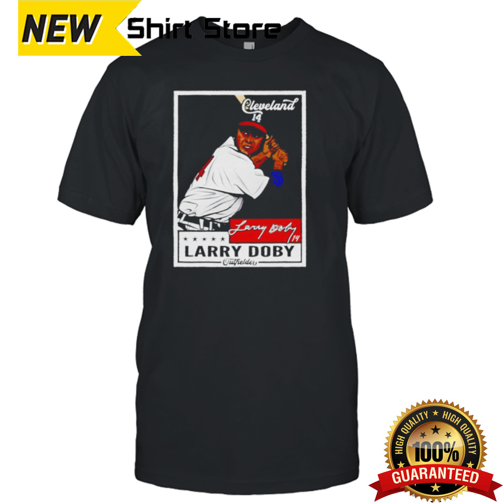 Larry Doby Cleveland throwback card shirt