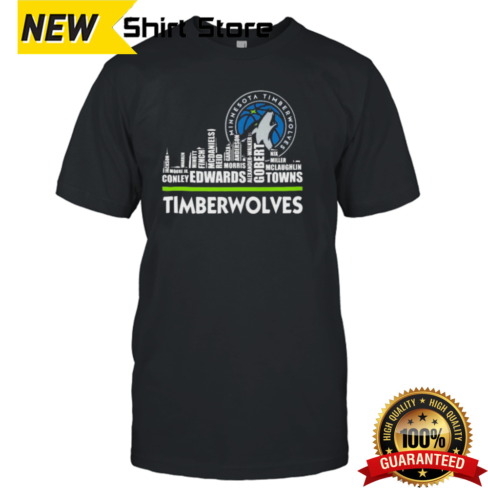 Minnesota Timberwolves Skyline Players Name 2024 Shirt