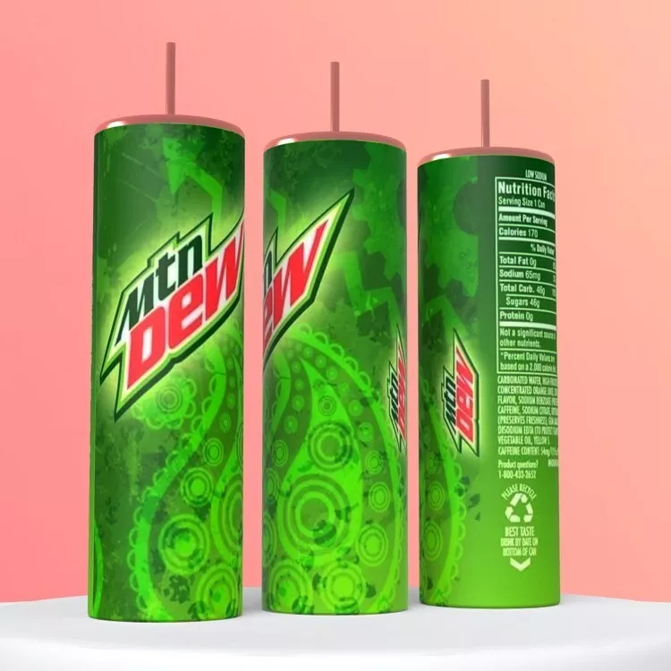 Mtn Dew Soda Pop Soft Drink Ya Hoo! On A 20 Ounce Tumbler Insulated Coffee Cup