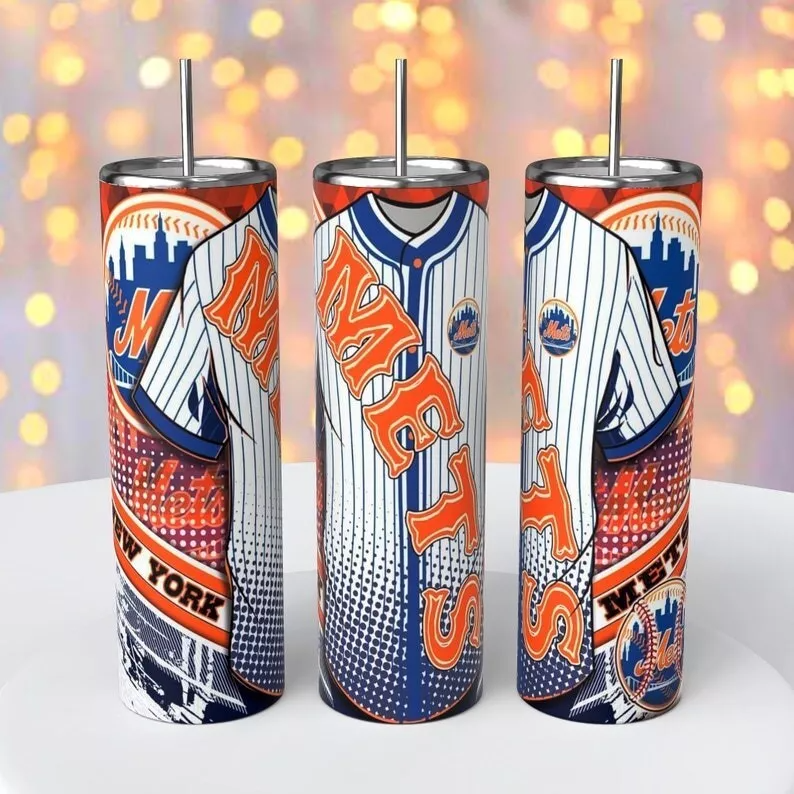 New York Mets Baseball Jersey 20 Ounce Insulated Coffee Cup