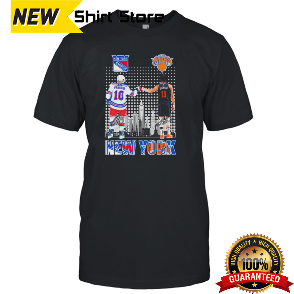 New York Sports Teams Jalen Brunson And Artemi Panarin Signatures Shirt