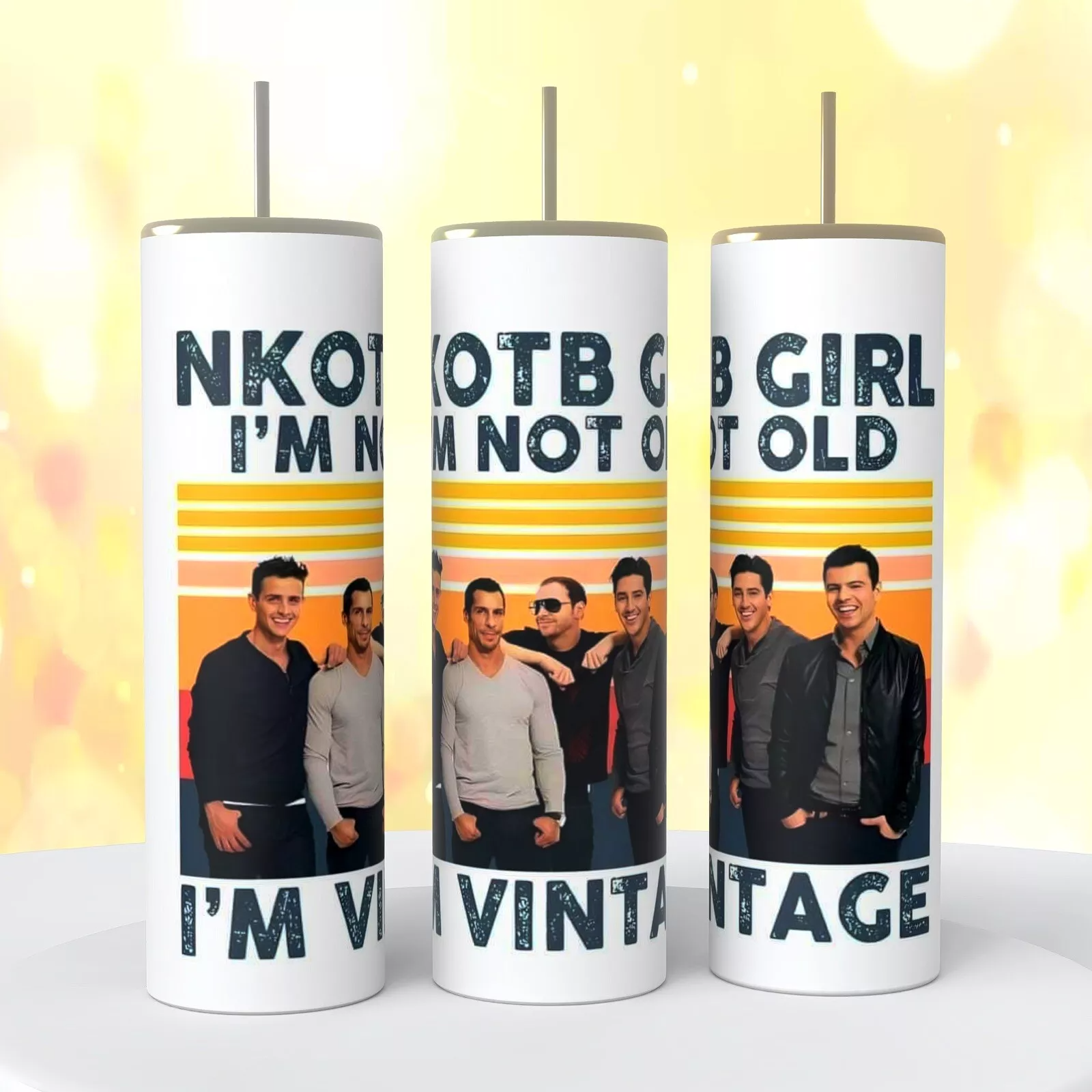 Nkotb Not Old Vintage Boy Band On A 20 Oz Tumbler Insulated Coffee Cup