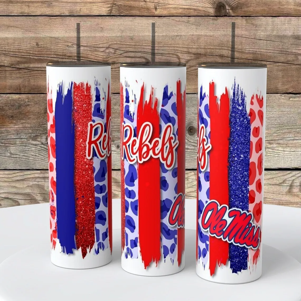 Ole Miss Rebels College On A 20 Oz Sublimated Insulated Drink Tumbler Coffee Cup