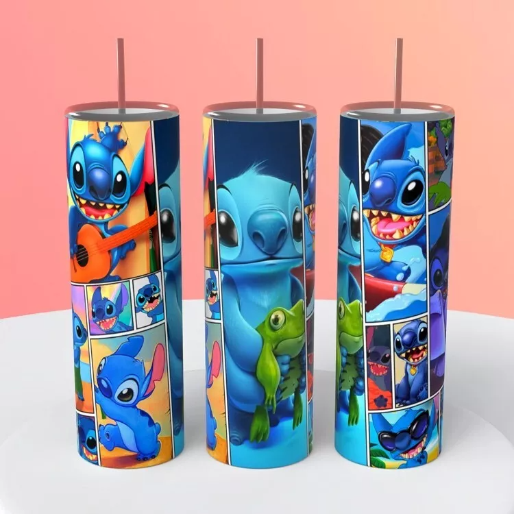 Stitch Picture Collage On A 20 Ounce Sublimated Tumbler Insulated Coffee Cup