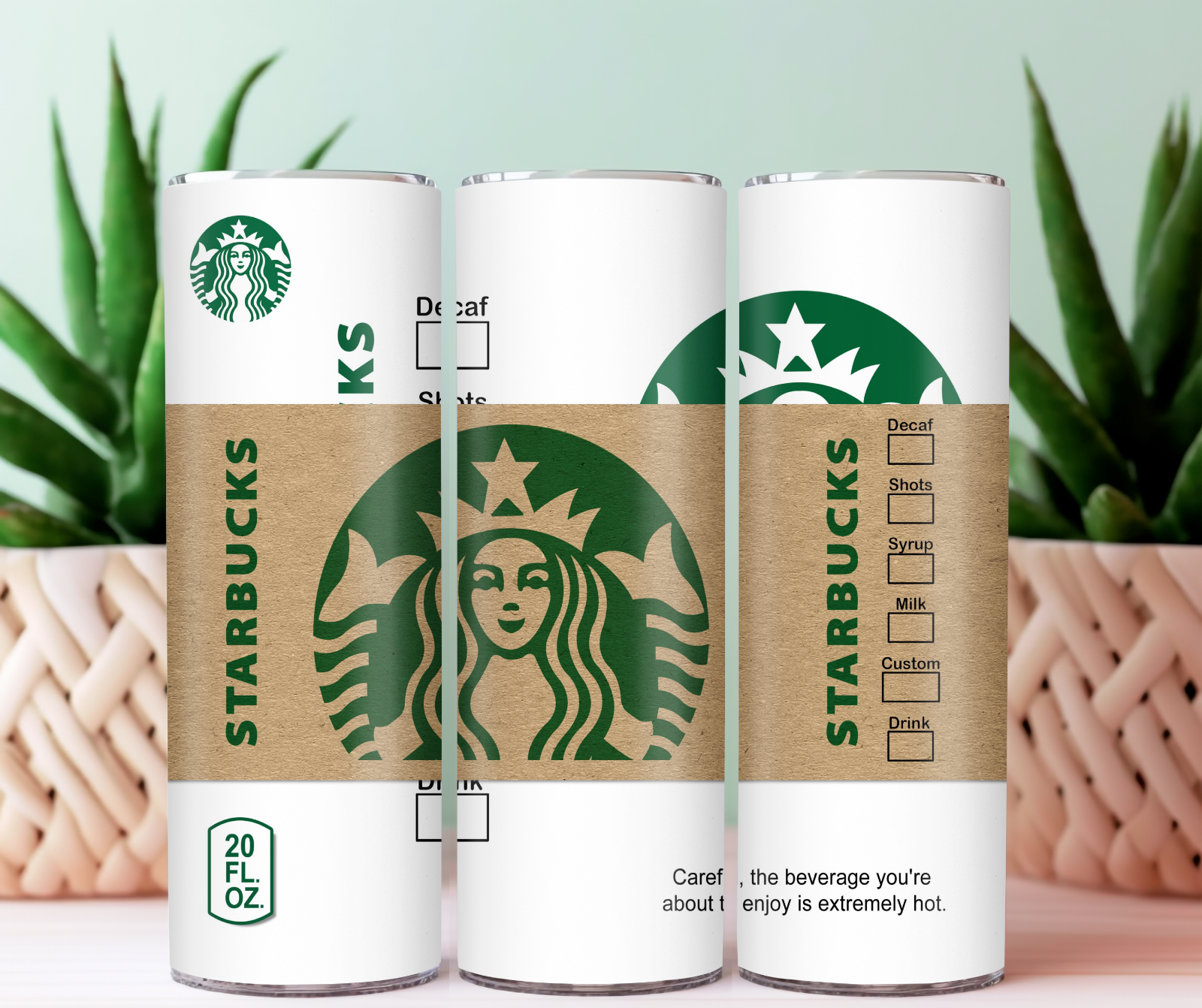 Tumbler Skinny 20oz - With Lid - Starbucks Coffee Cup Travel Tumbler