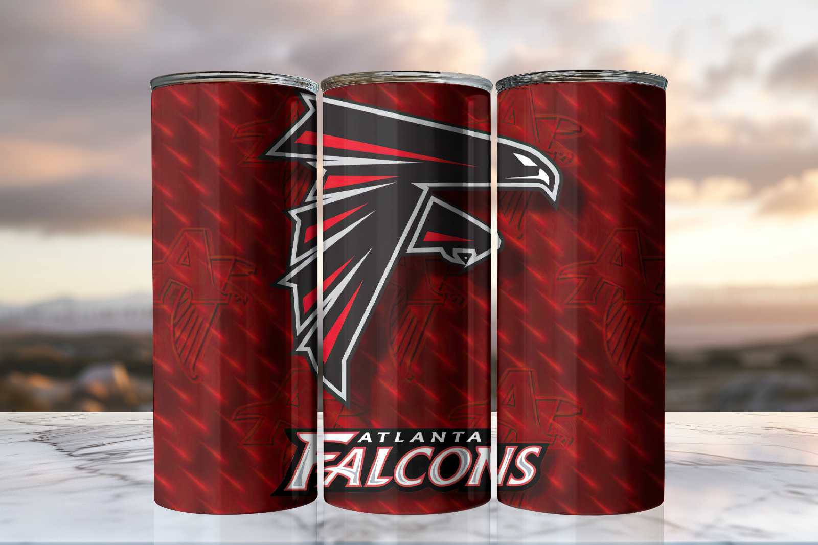 Tumbler Skinny 20oz With Lid - Alanta Falcons - Nfl - Football