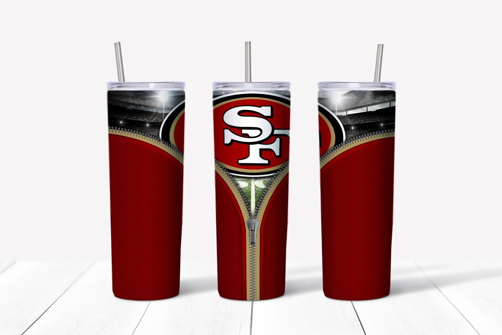 Tumbler Skinny 20oz With Lid - Zipper San Francisco 49ers - Nfl