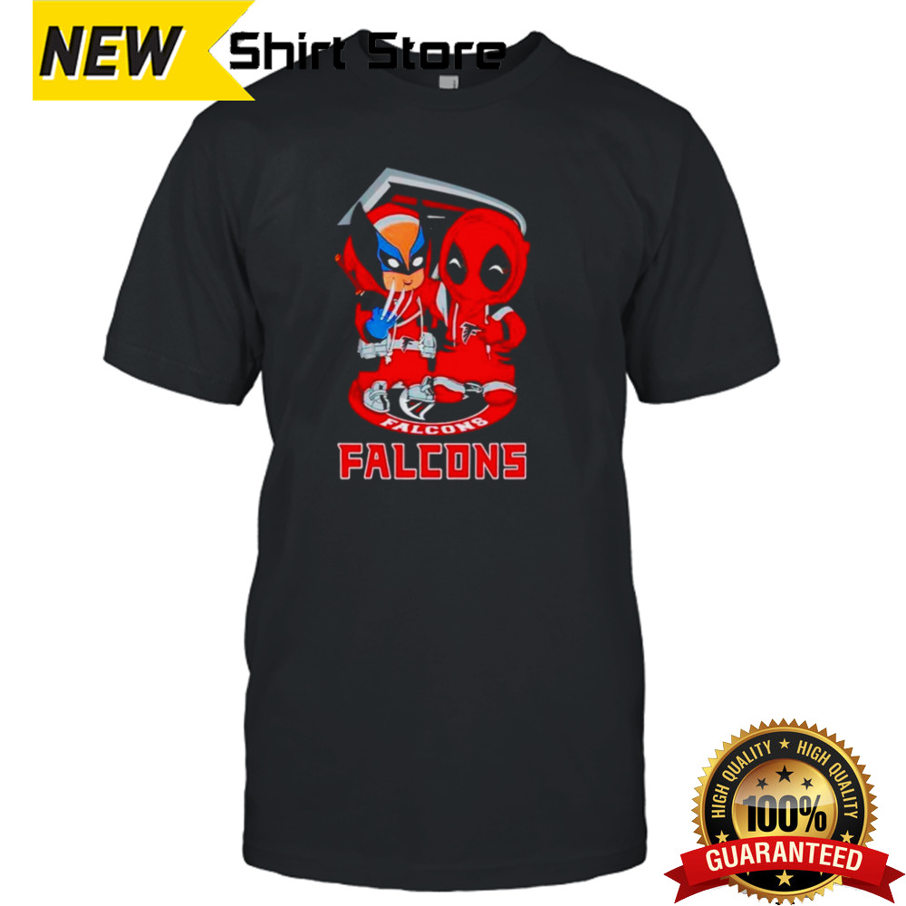 Atlanta Falcons Marvel Wolverine and Deadpool true friends shirt