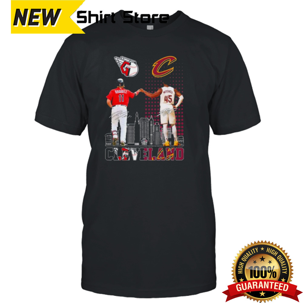 Cleveland Sports Teams Jose Ramirez And Donovan Mitchell Signatures Shirt