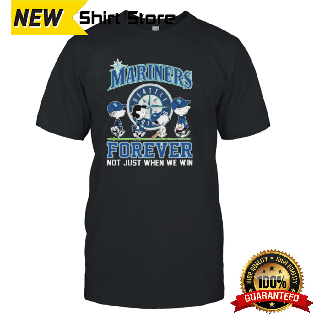 Peanuts Characters Abbey Road Seattle Mariners Forever Not Just When We Win Shirt