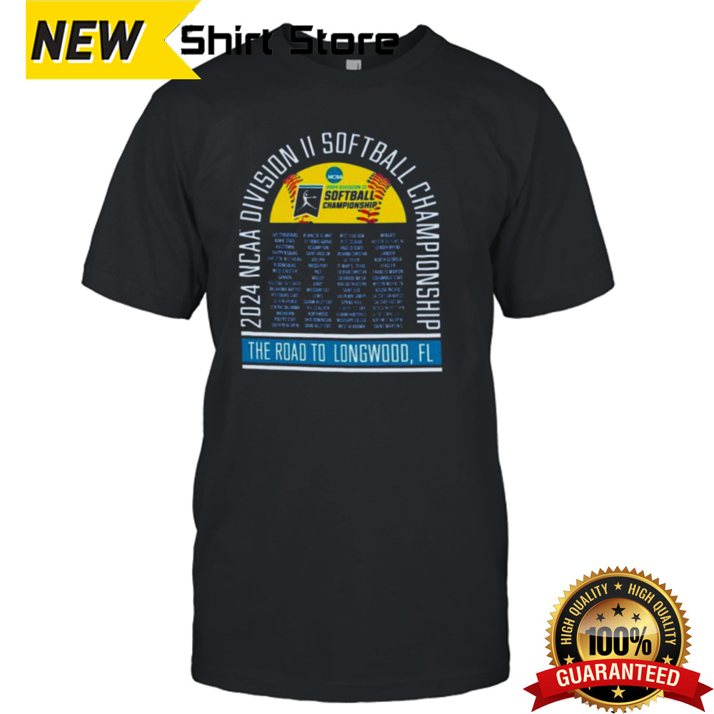 The Road to Longwood, FL 2024 NCAA Division II Softball Championship Shirt