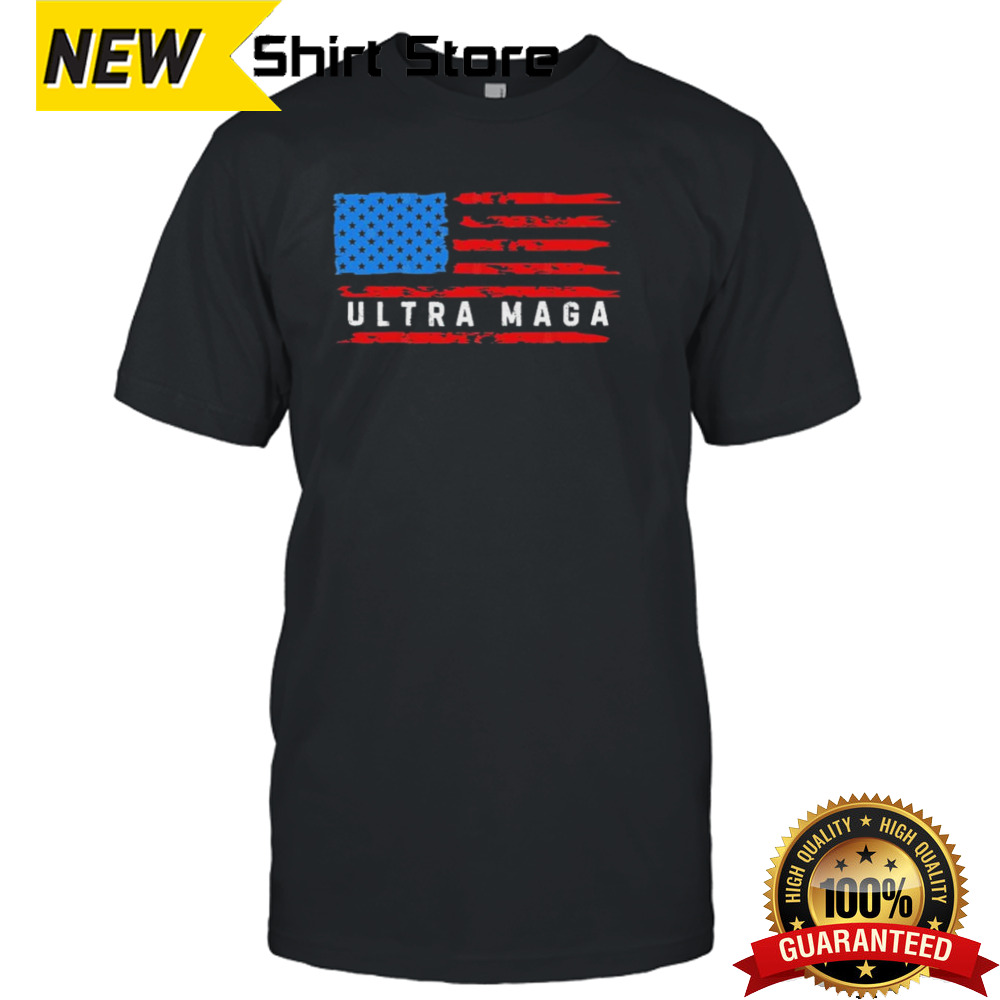 Ultra MAGA American Flag 2024 Republican Pro Trump T-Shirt