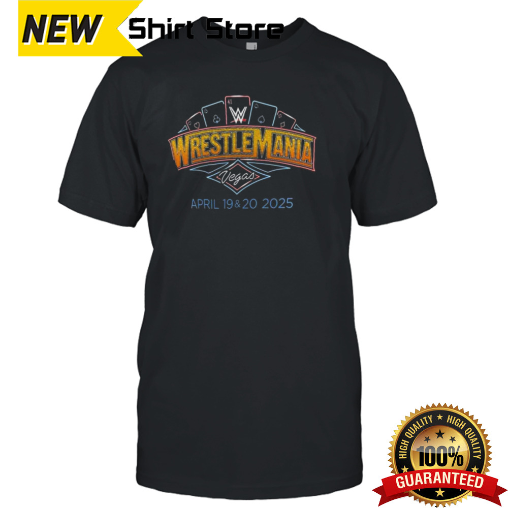 Wwe Black Wrestlemania 41 Logo April 19&20 2025 T-shirt