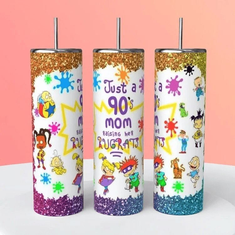 90s Mom Raising Her Rugrats 20 Ounce Sublimated Tumbler Coffee Cup Insulated