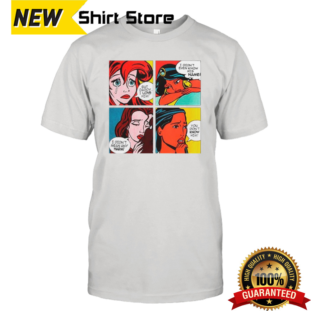 Ariel Belle Jasmine Pocahontas Pop Art Comic shirt