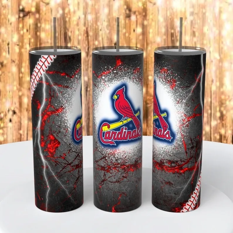 Cardinals Baseball Tumbler 20 Ounce Insulated Coffee Cup St