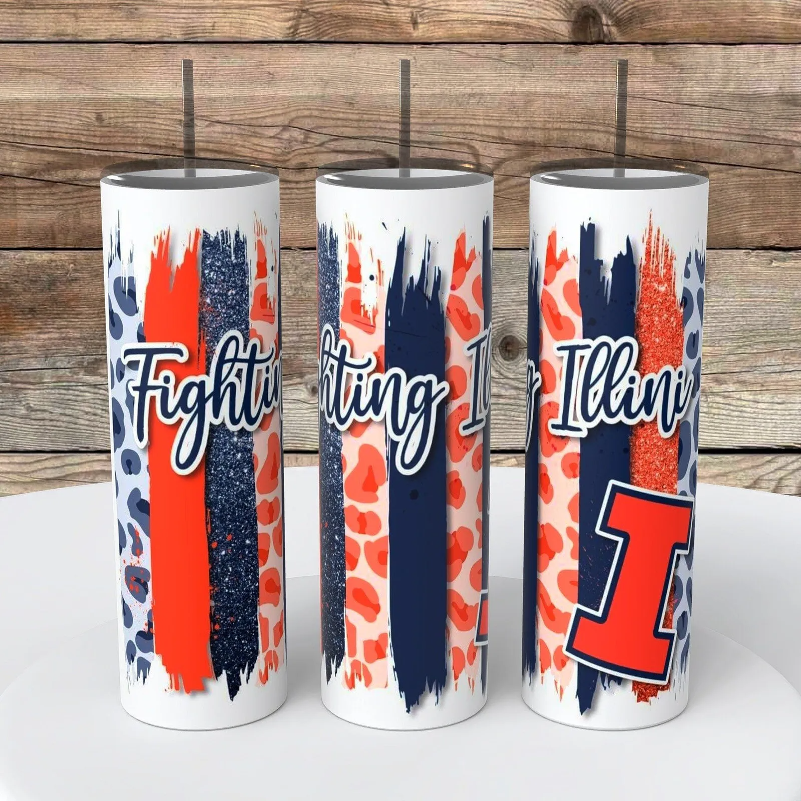 Fighting Illini Tumbler 20 Ounce Insulated Coffee Cup