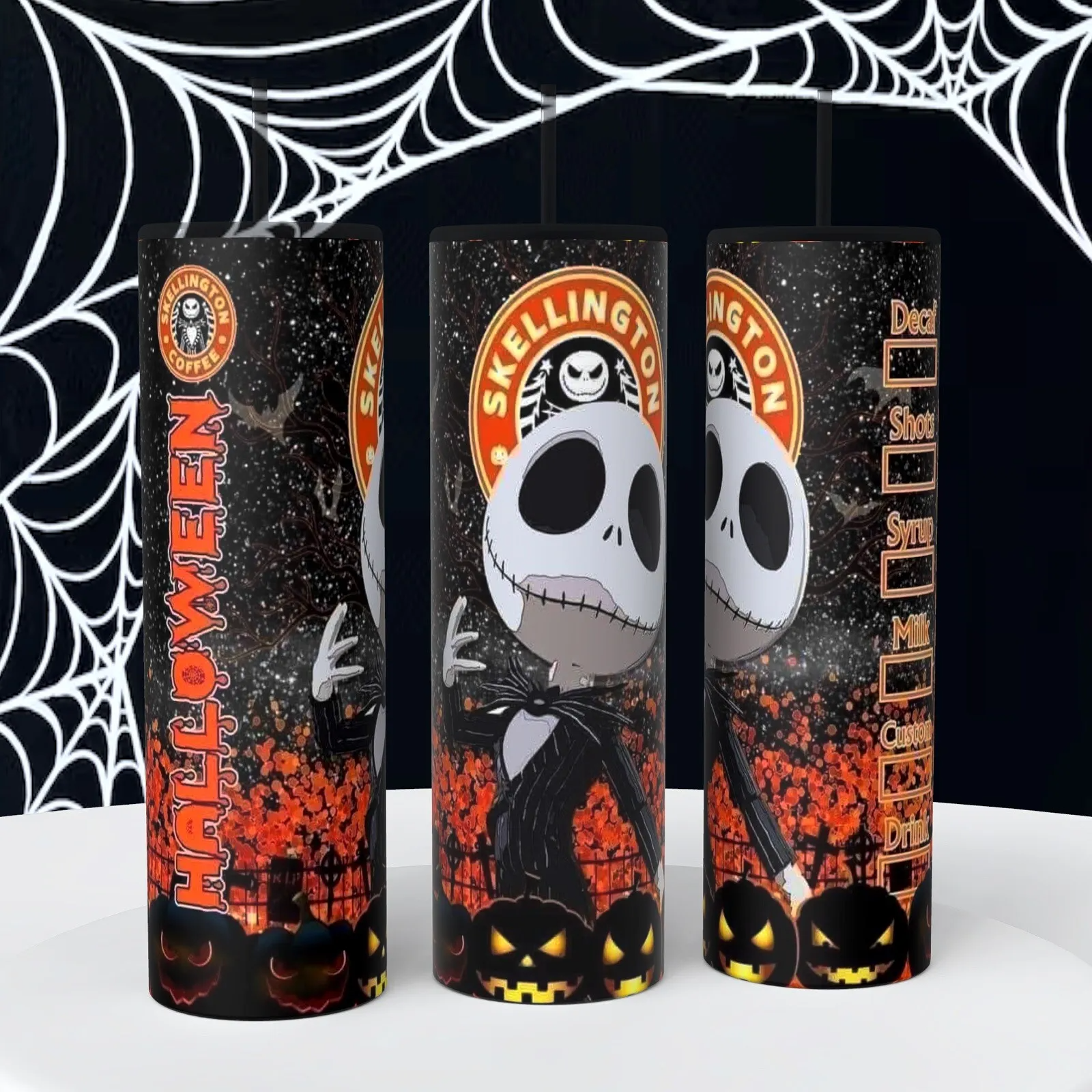 Jack Coffee Halloween Skeleton On 20 Oz Tumbler Insulated Coffee Cup