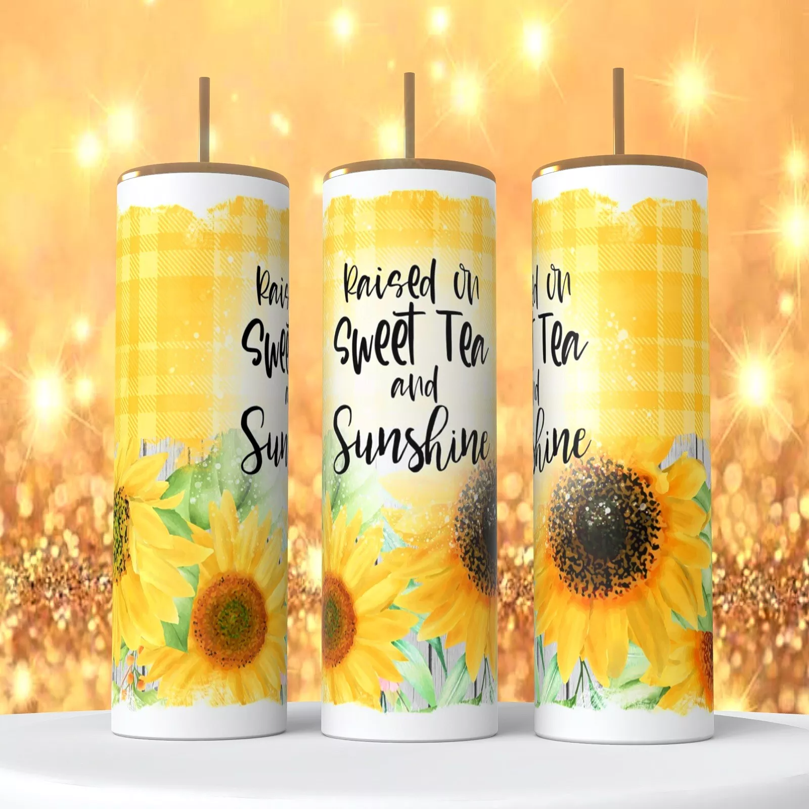 Raised On Sweet Tea And Sunshine On A 20 Ounce Tumbler Insulated Coffee Cup