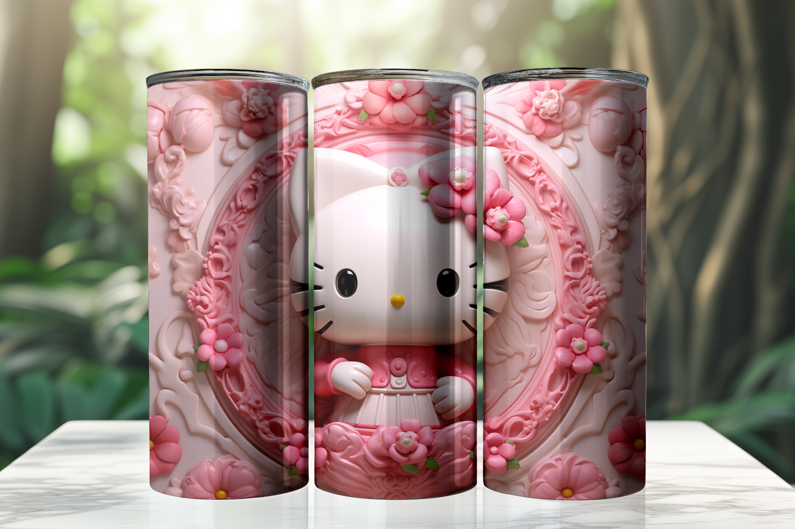 Tumbler Skinny 20oz - Hello Kitty - Pink - Cute !!