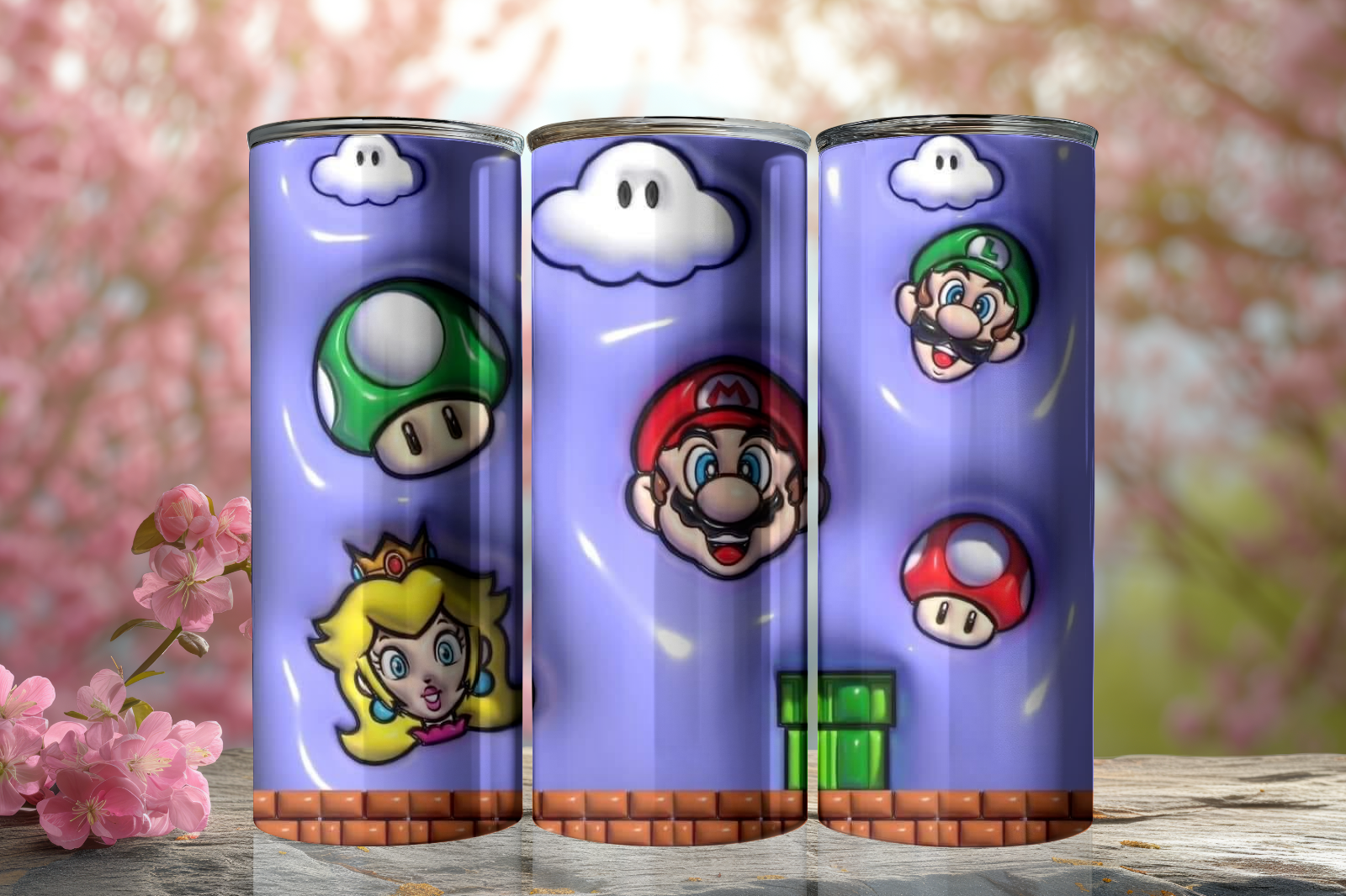 Tumbler Skinny 20oz - Super Mario Brothers Friends