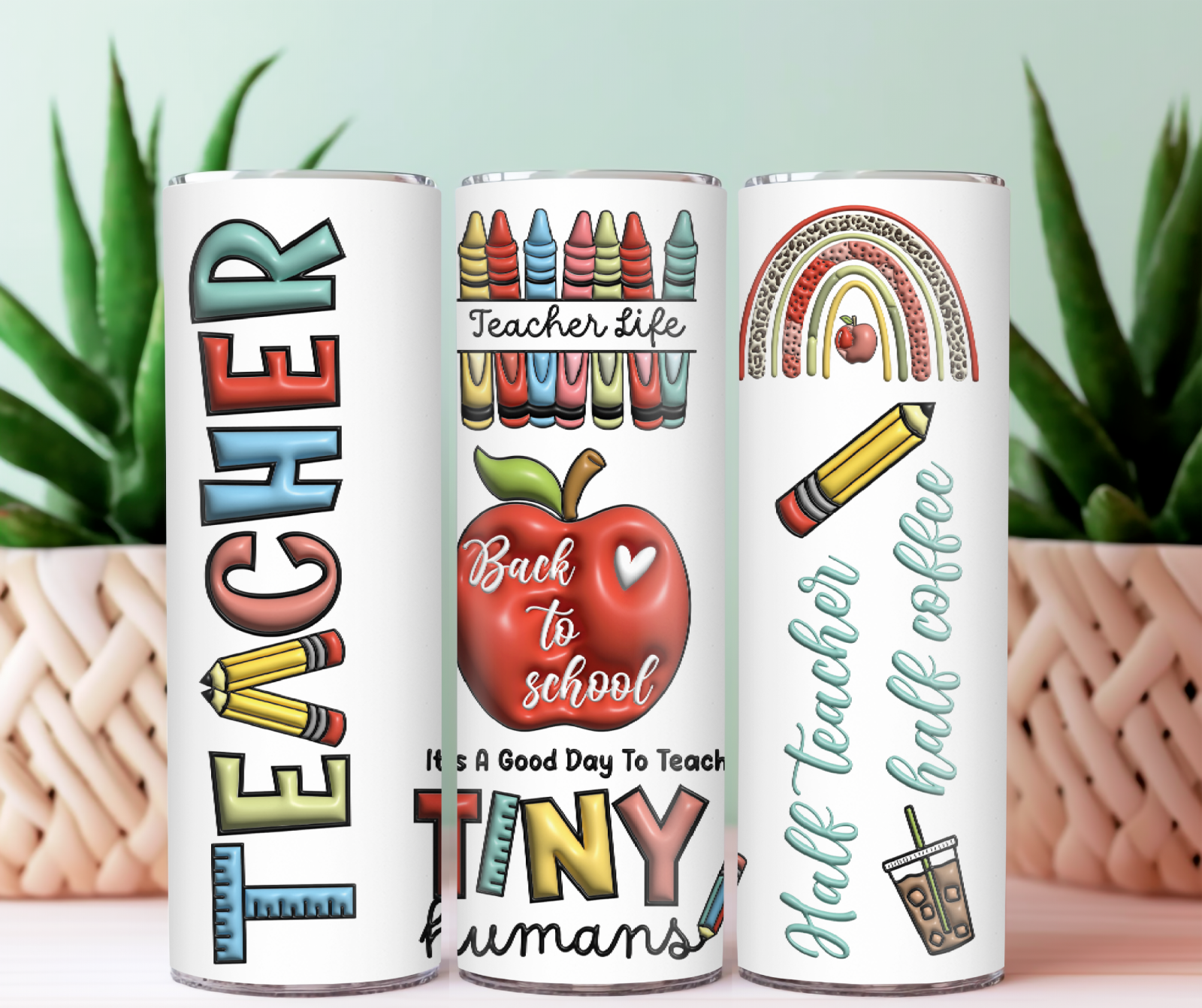 Tumbler Skinny 20oz - Teacher - Tiny Humans Kids Teacher Cup