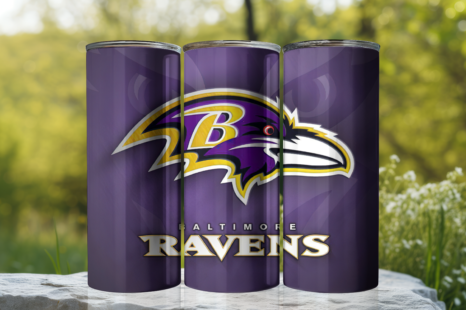 Tumbler Skinny 20oz With Lid - Baltimore Ravens - Nfl - Football