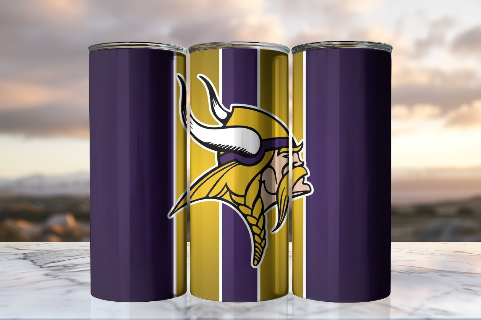 Tumbler Skinny 20oz With Lid - Minnesota Vikings - Nfl - Football