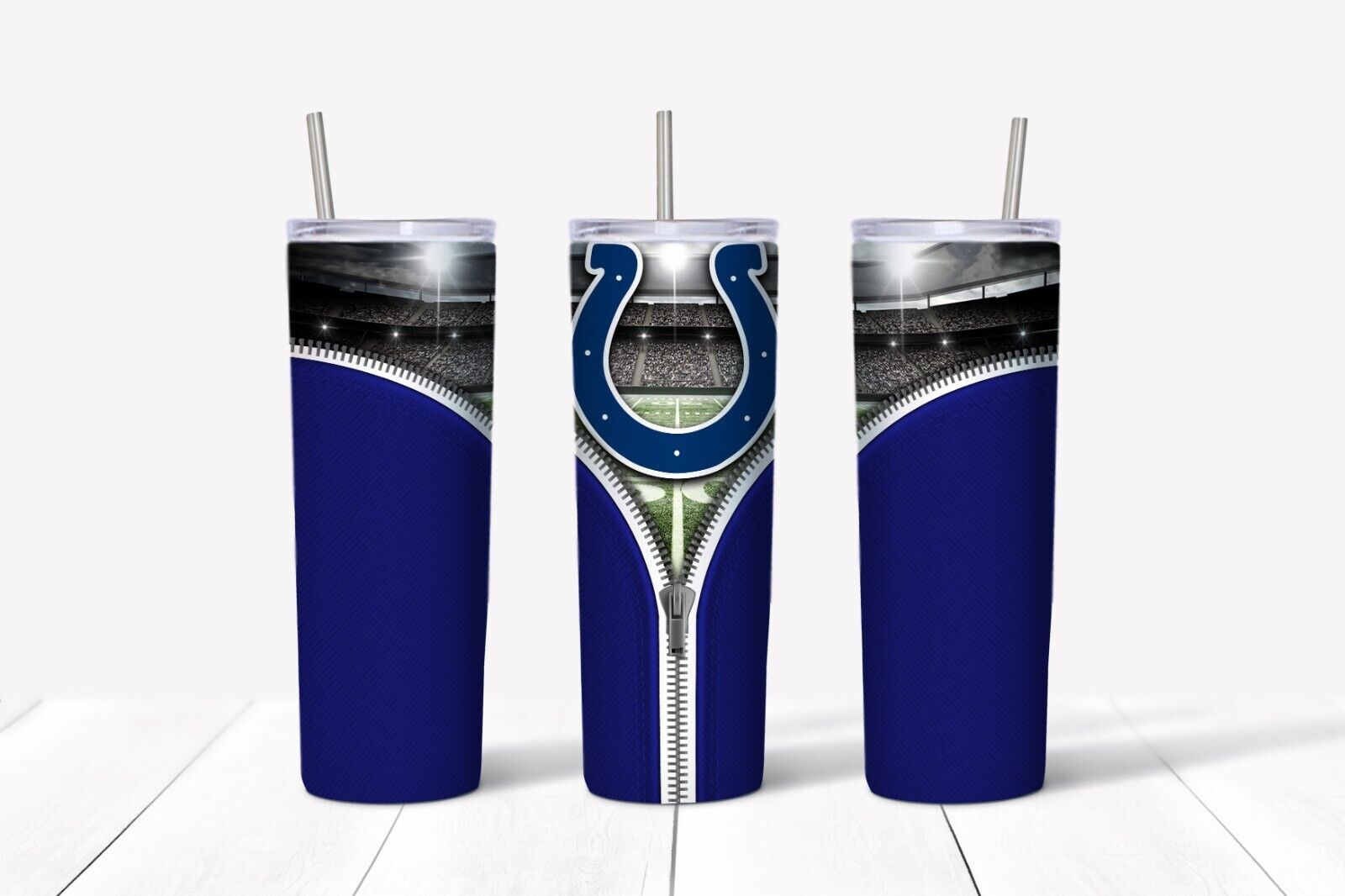 Tumbler Skinny 20oz With Lid - Zipper Indianapolis Colts - Nfl