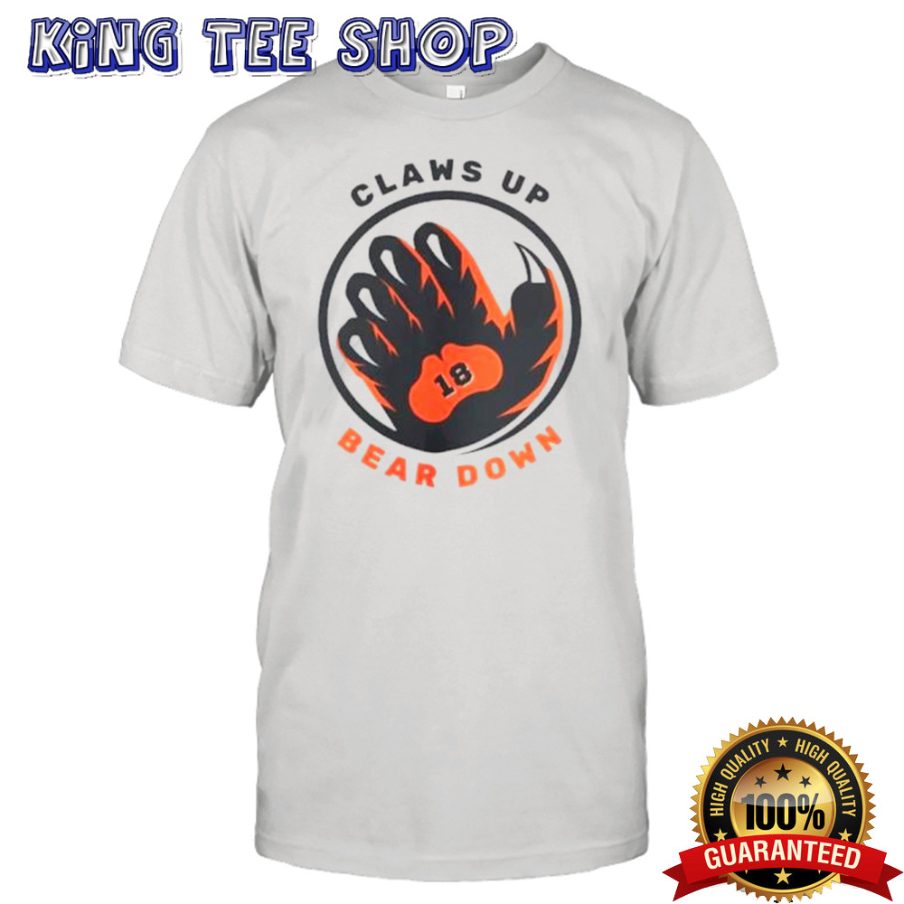 Caleb Williams Chicago Bears Claws Up Bear Down Tee