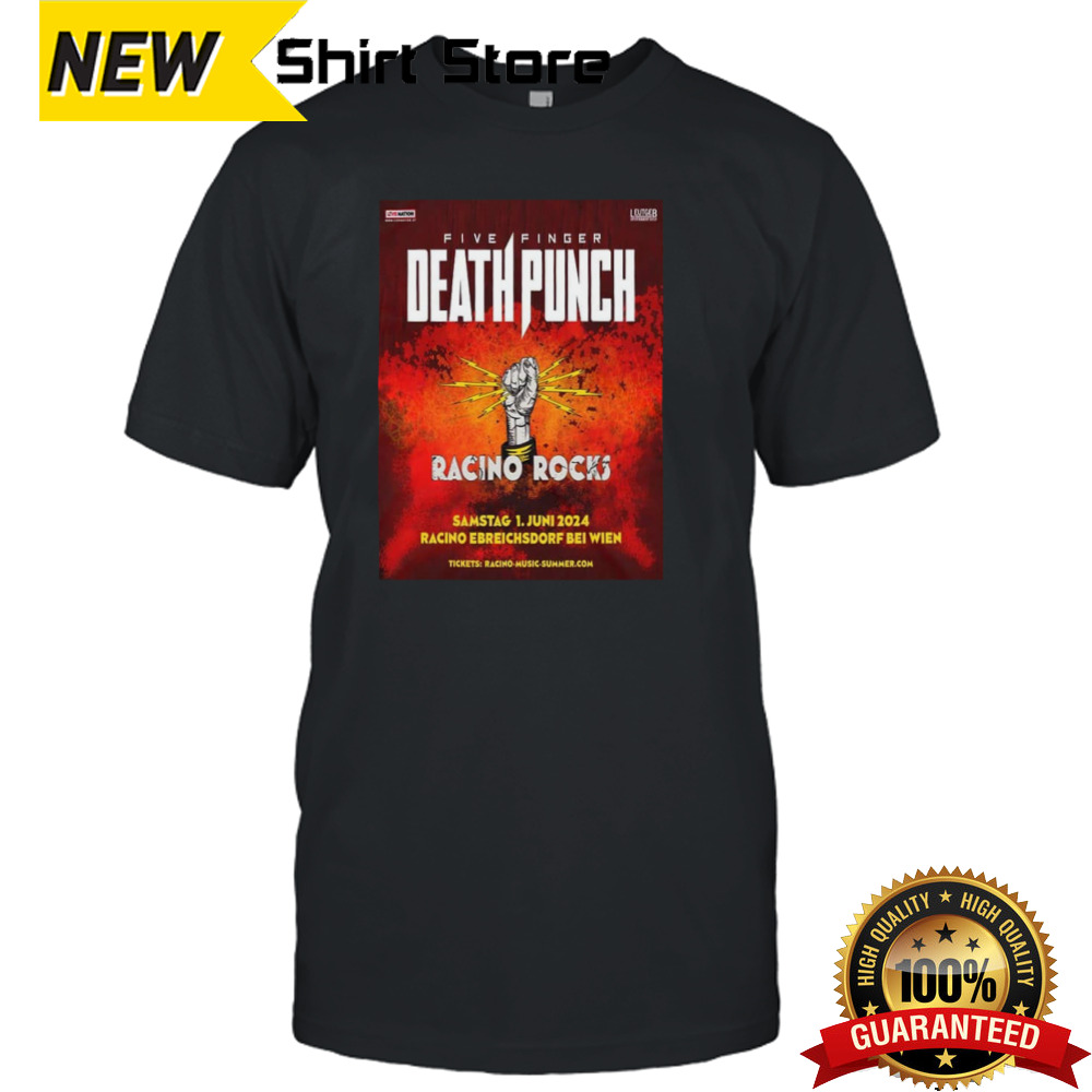 Five Finger Death Punch Austria We’re Coming To Racino Rocks June 1 2024 With Metallica T-Shirt