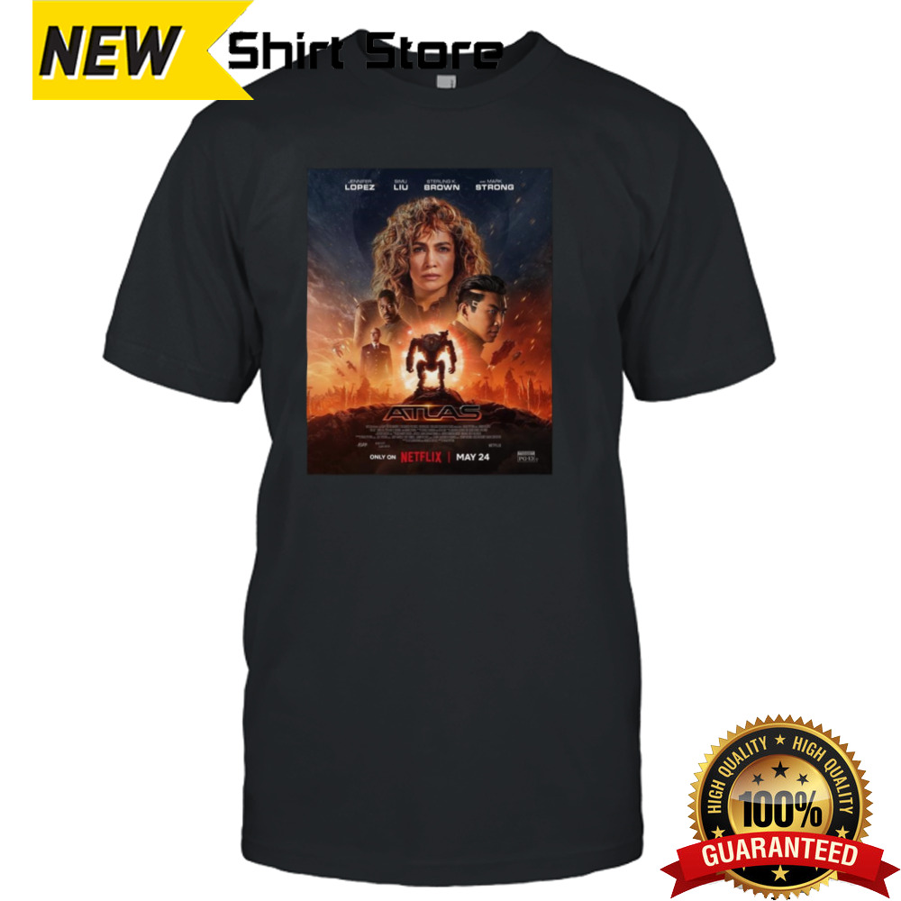 Incredible Poster For Brad Peyton’s Atlas Starring Jennifer Lopez Releasing On Netflix On May 24 T-Shirt