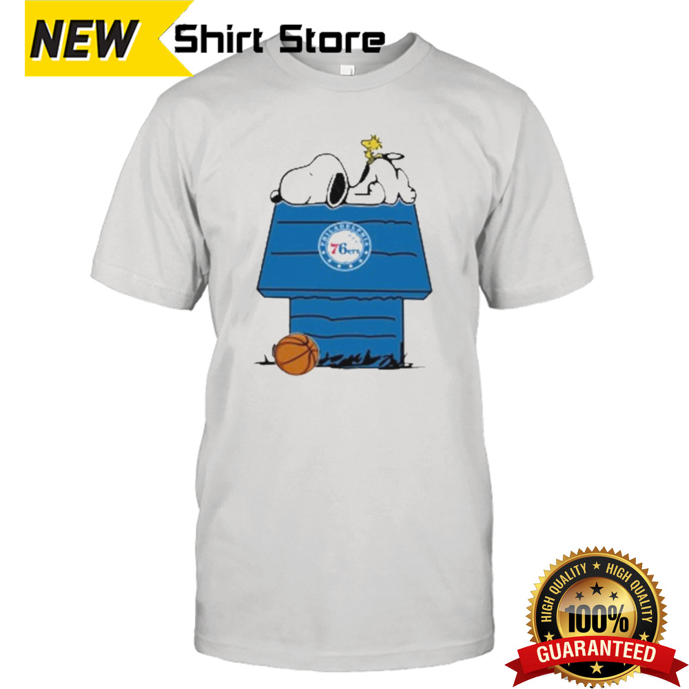 Philadelphia 76ers Nba Basketball Snoopy Woodstock House 2024 T-shirt