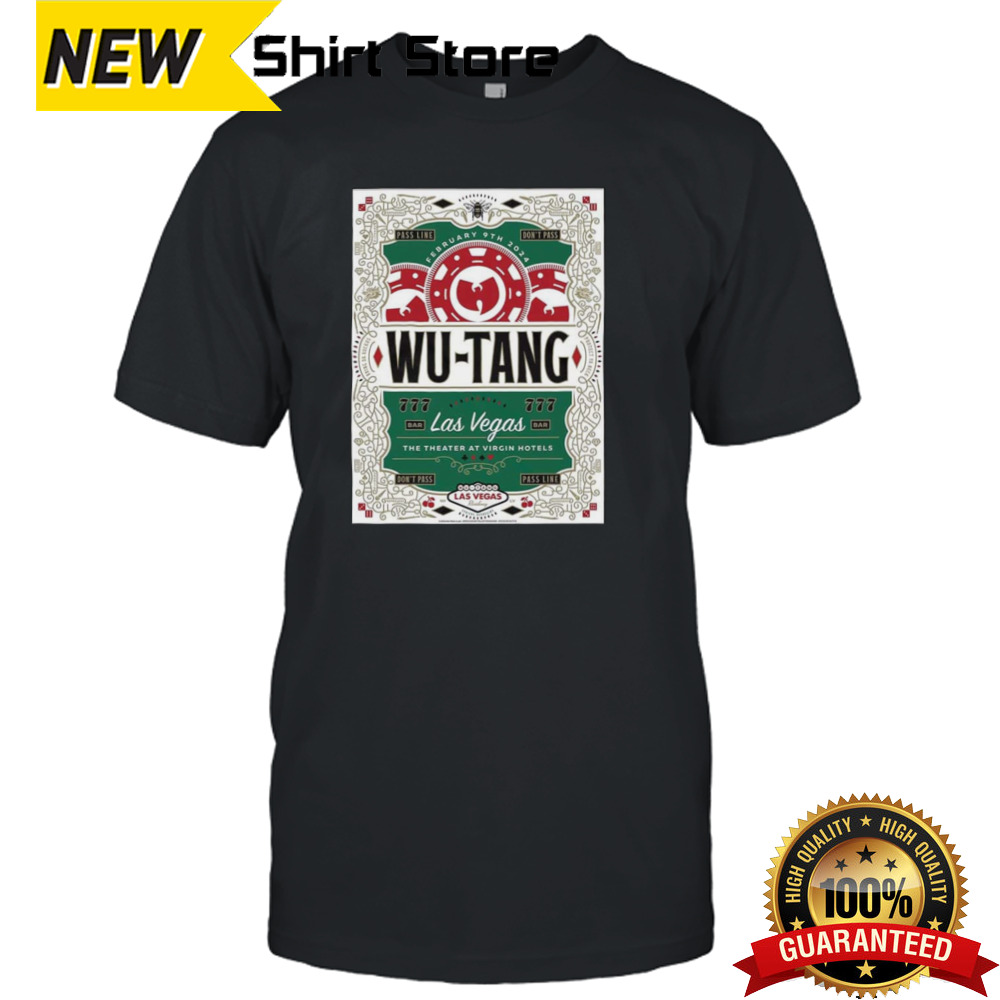 Wu-Tang Clan Las Vegas February 9 2024 Pass Line Don’t Pass The Theater At Virgin Hotels T-Shirt