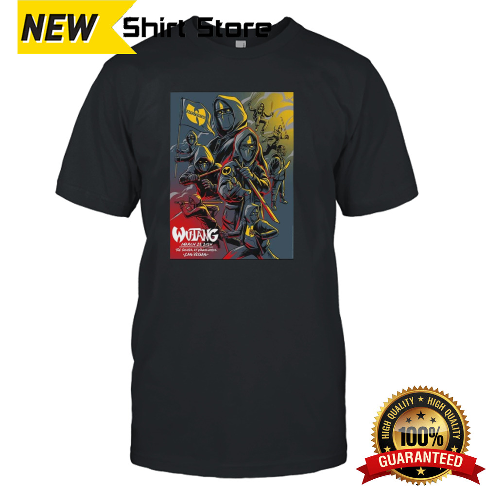 Wu-Tang Clan Las Vegas March 23 2024 Limited Exclusive Edition The Theater At Virgin Hotels T-Shirt