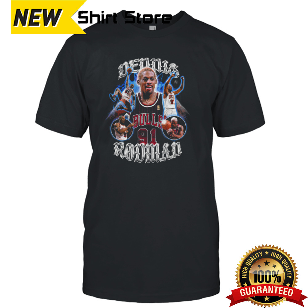 Happy Birtday Dennis Rodman The King Of Rebouding And The Graphic Tee Chicago Bulls NBA T-Shirt