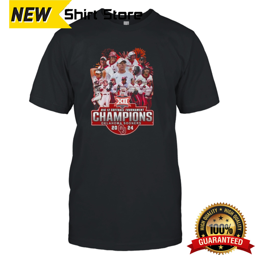 Oklahoma Sooners Big 12 Softball Tournament Champions 2024 T-shirt