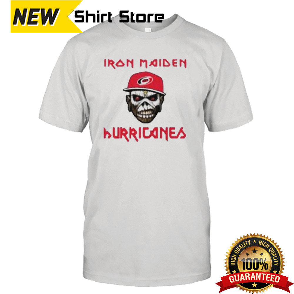 Carolina Hurricanes Iron Maiden Rock Band Shirt