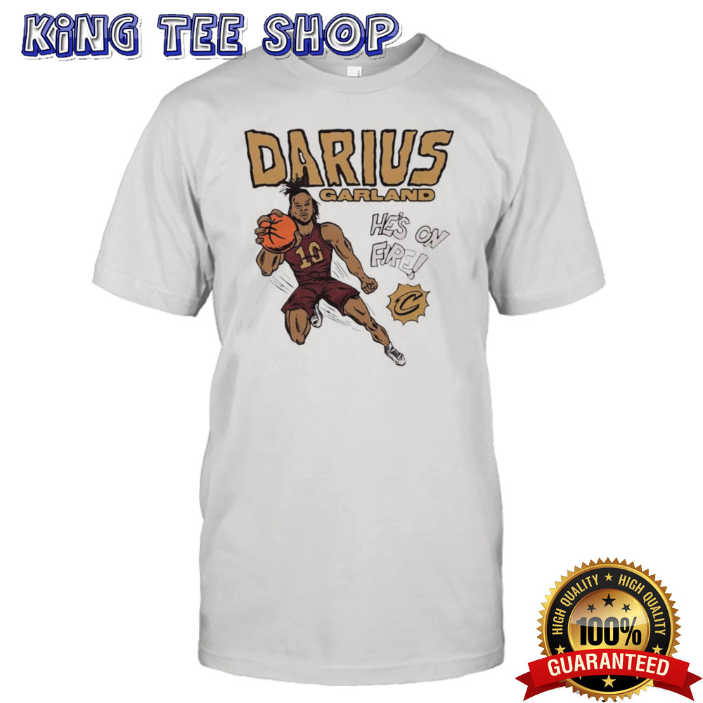 Cleveland Cavaliers Darius Garland He’S On Fire Comic Book Tee