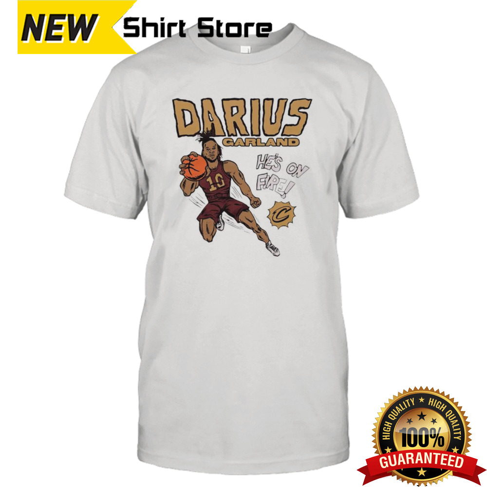 Cleveland Cavaliers Darius Garland he’s on fire comic book shirt